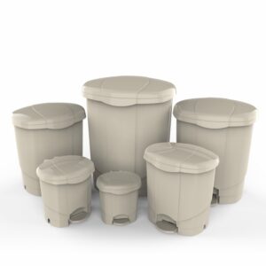 Flip Up Pedal Bin 6 pcs set